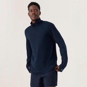 Bluza z Kapturem Allbirds Performance Quarter Zip Męskie Granatowe | PL4328QZ