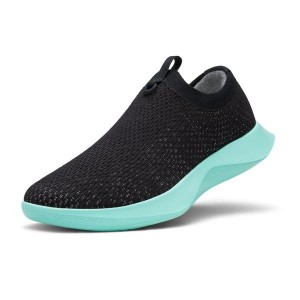 Buty Slip On Allbirds Tree Dasher Relay Męskie Czarne Mięta | PL4119WY