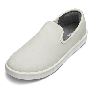 Buty Slip On Allbirds Wełna Lounger Woven Męskie Białe | PL4084SO