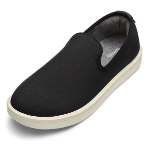 Buty Slip On Allbirds Wełna Lounger Woven Męskie Beżowe Czarne | PL4087OR