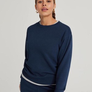 Koszule Allbirds R&R Sweat Damskie Granatowe | PL4757GL