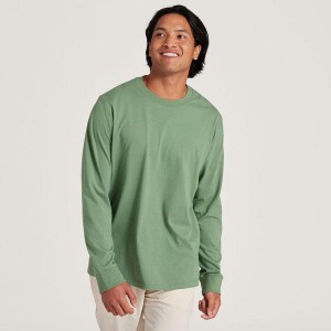 Koszulki Allbirds Allgood Bawełniane Long Sleeve Męskie Zielone | PL4289GL