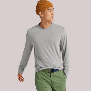 Koszulki Allbirds Long Sleeve Sea Męskie Szare | PL4283ZG