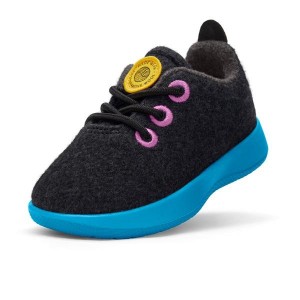 Trampki Allbirds Smallbirds Wełna Runner Dziecięce Niebieskie Czarne | PL4863OR