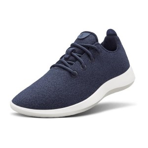 Trampki Allbirds Wełna Runner Damskie Granatowe Białe | PL4486NB